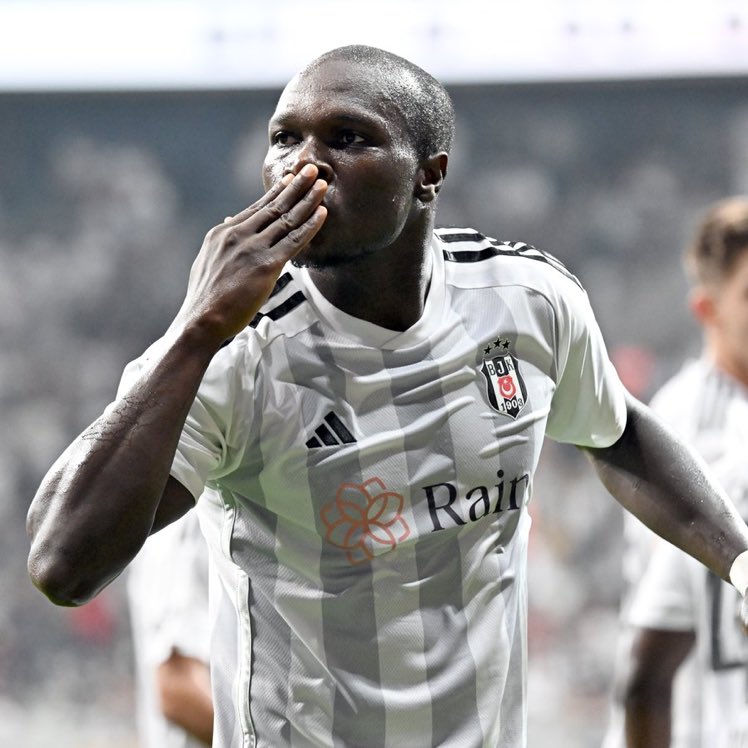 Vincent Aboubakar of Besiktas JK reacts duing the 2023/24 UEFA